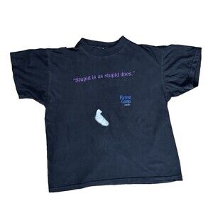 Vtg Forrest Gump Shirt Stanley Desantis Stupid Is Graphic Print Movie 90s M/L